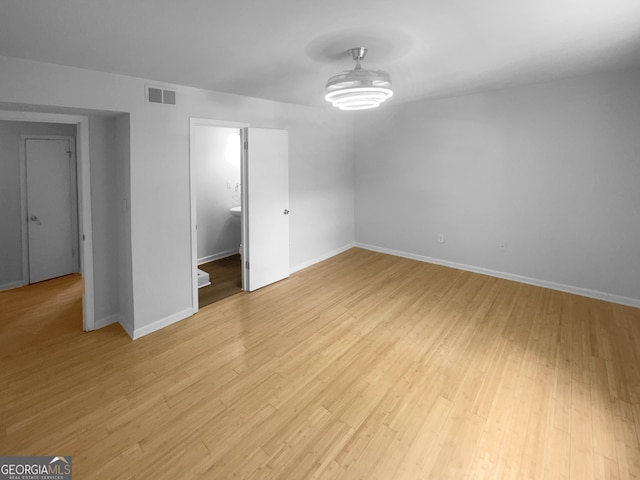 unfurnished bedroom featuring light hardwood / wood-style flooring