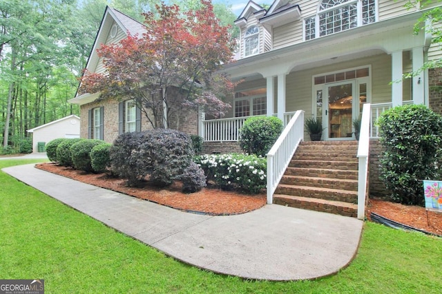 view of front facade with a porch