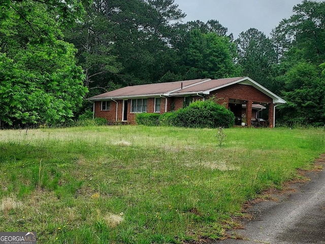 view of single story home