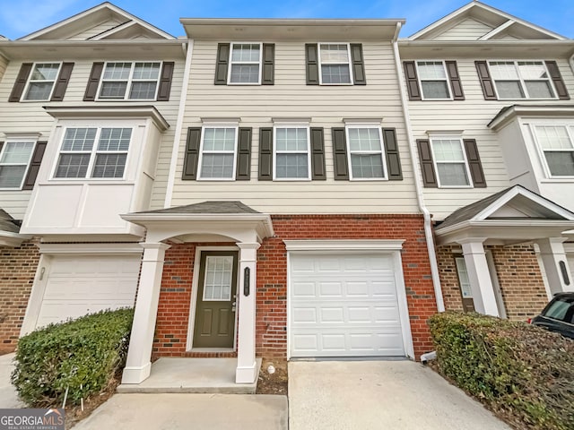 view of property with a garage