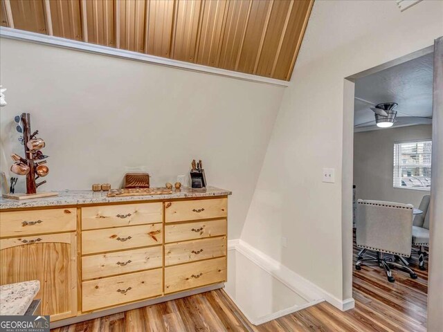 interior space with hardwood / wood-style floors