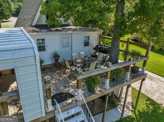 view of patio / terrace with a wooden deck