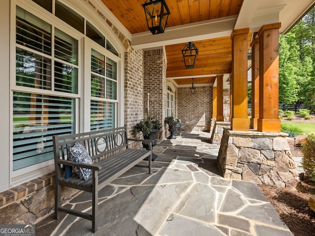 view of patio / terrace with covered porch