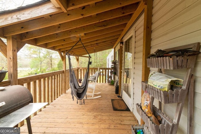 view of wooden deck