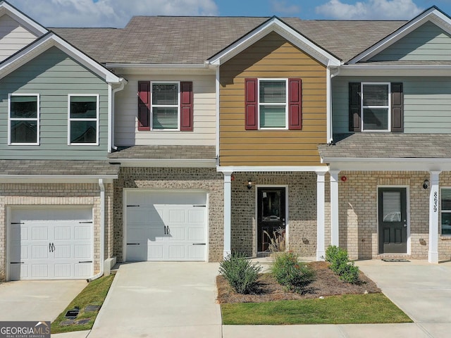 view of property with a garage