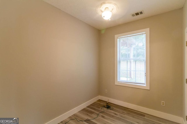 empty room featuring light hardwood / wood-style flooring