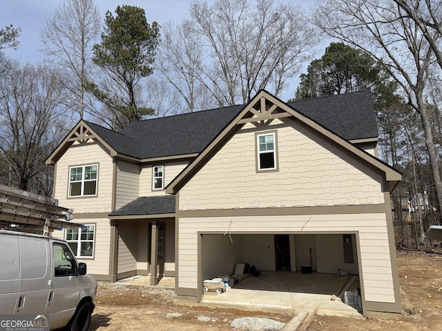 view of front of house featuring a garage