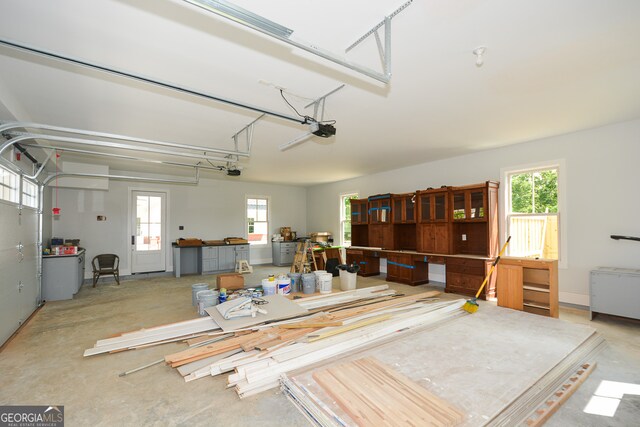 garage featuring a garage door opener