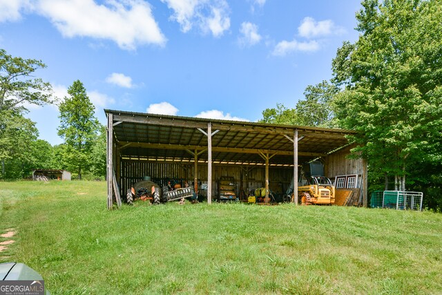 exterior space with an outdoor structure