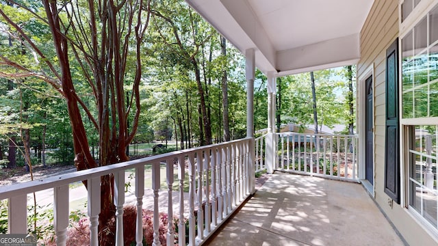 balcony with covered porch