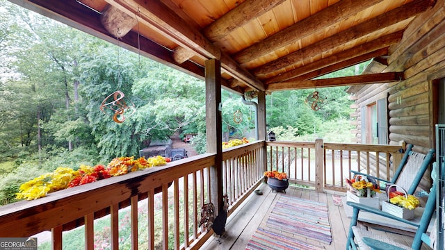 view of wooden deck