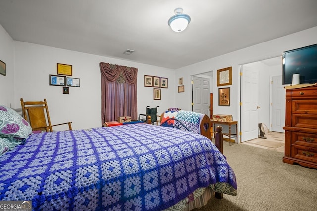 view of carpeted bedroom