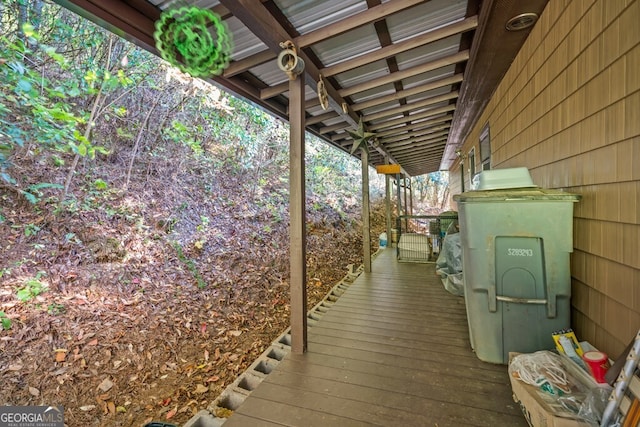 view of wooden terrace