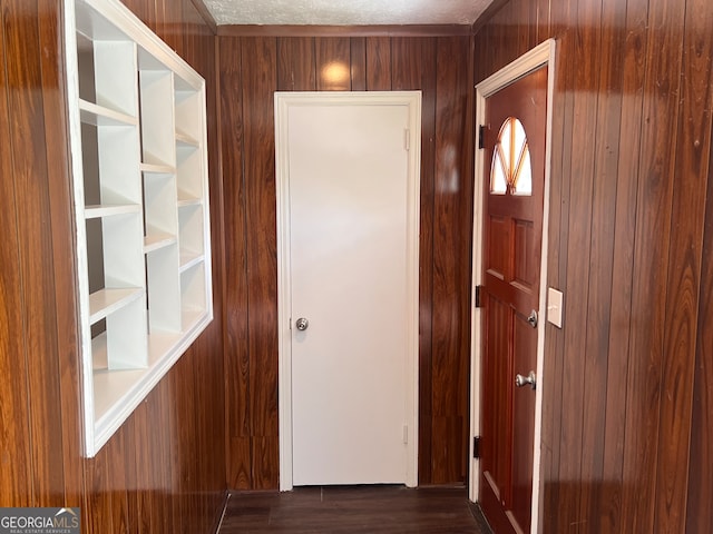 corridor featuring hardwood / wood-style flooring