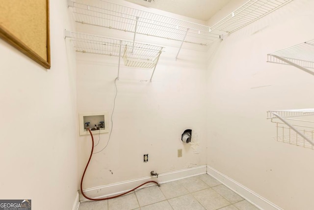 3650 Confederate Dr, Macon, GA 31211 - clothes washing area featuring hookup for a gas dryer, tile floors, and hookup for a washing machine