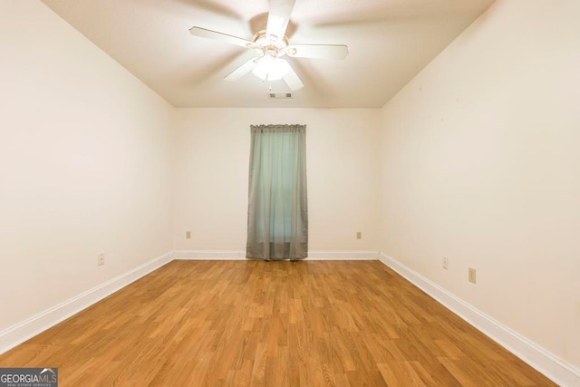 3650 Confederate Dr, Macon, GA 31211 - empty room featuring ceiling fan and light hardwood / wood-style flooring