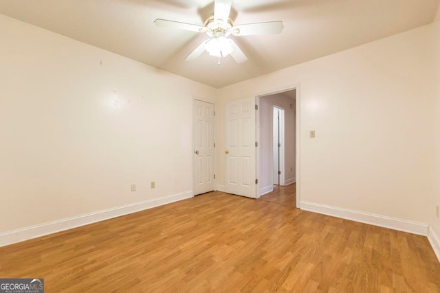 3650 Confederate Dr, Macon, GA 31211 - unfurnished room featuring ceiling fan and light hardwood / wood-style flooring
