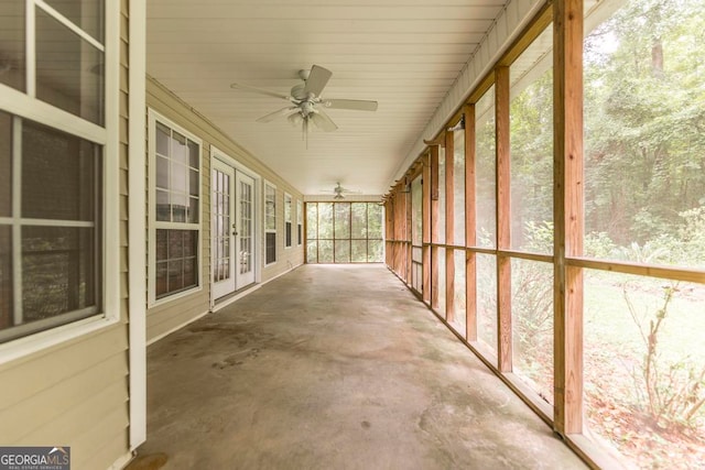 3650 Confederate Dr, Macon, GA 31211 - unfurnished sunroom with ceiling fan