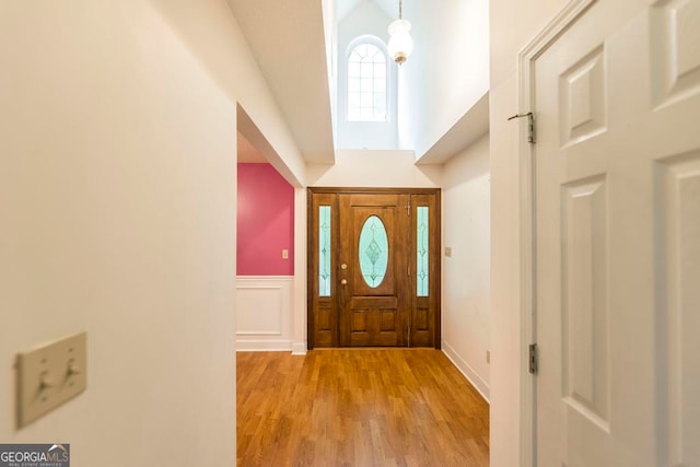 3650 Confederate Dr, Macon, GA 31211 - foyer with a towering ceiling and hardwood / wood-style floors