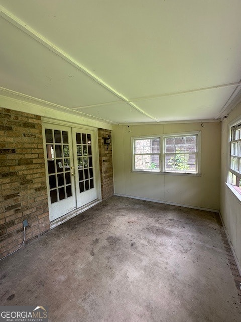 view of patio featuring french doors