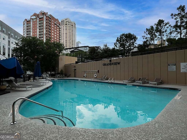 view of pool