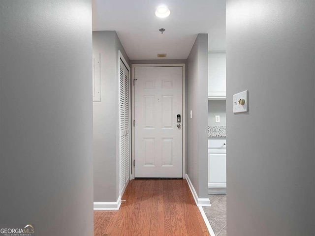 interior space with wood-type flooring