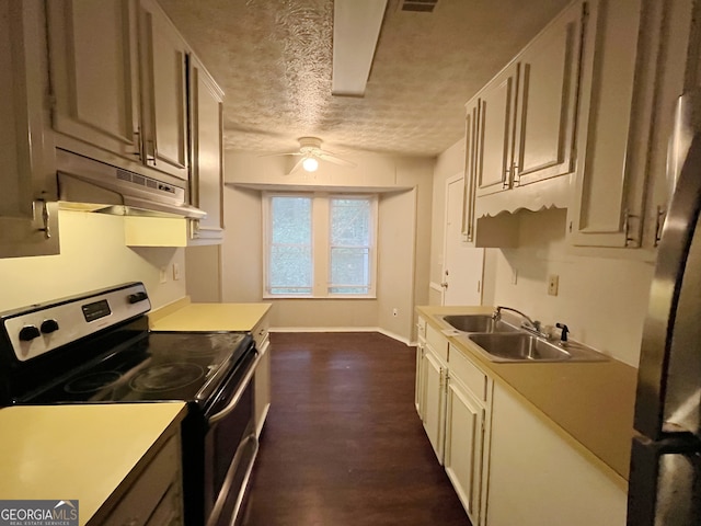 unfurnished bedroom with a closet, dark wood-type flooring, and a textured ceiling