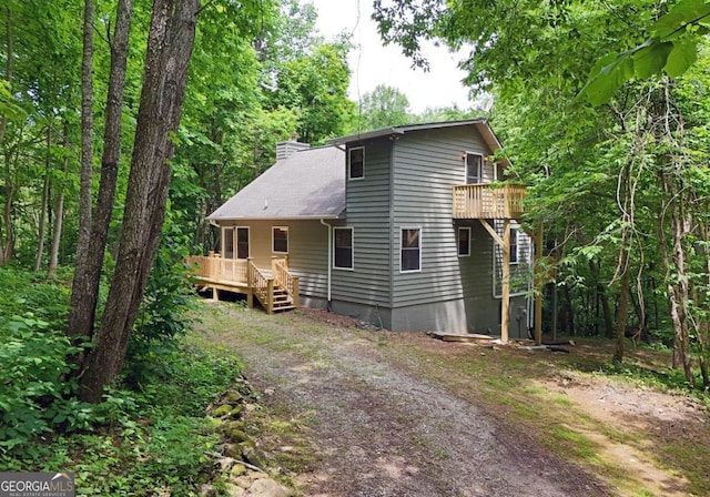 exterior space with a deck