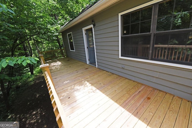 view of wooden deck