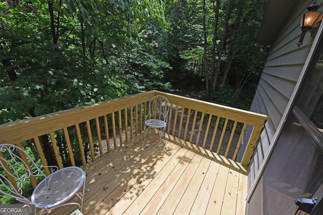 view of wooden deck