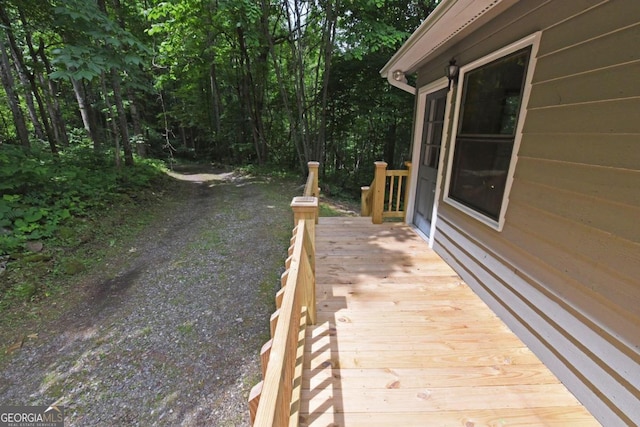 view of wooden deck