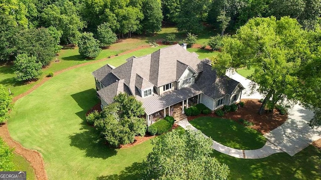 view from above of property