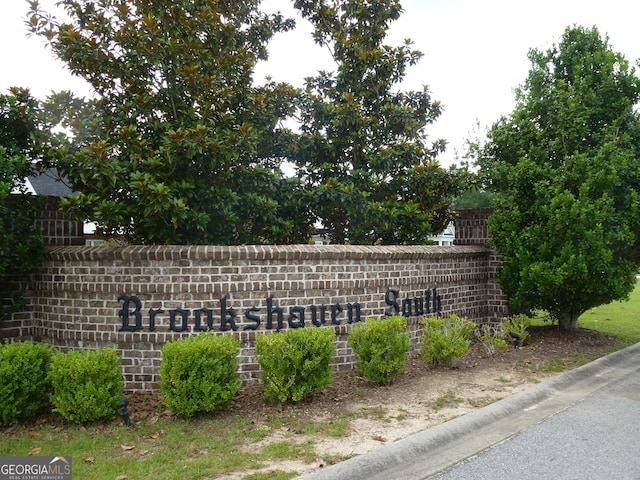 view of community sign