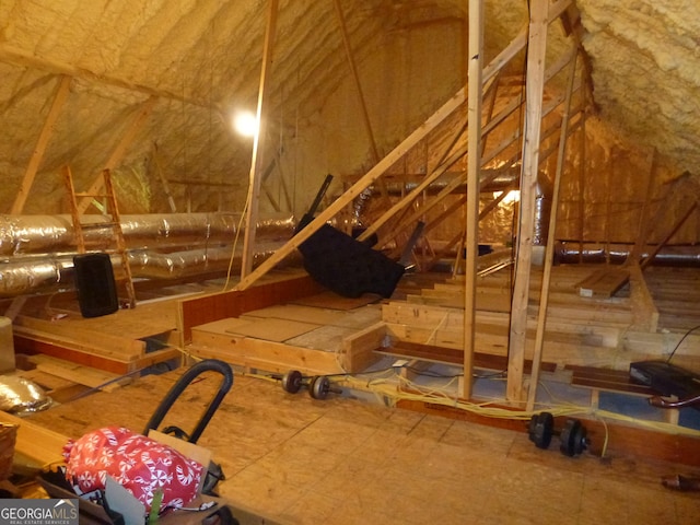 view of attic