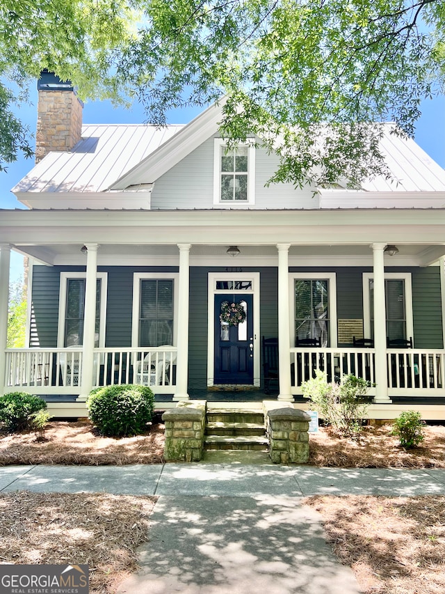 exterior space featuring a porch