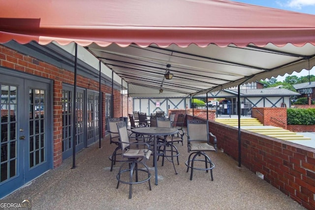 view of patio with french doors