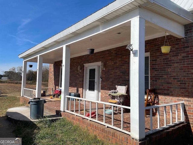 entrance to property with a porch