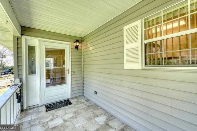 view of doorway to property