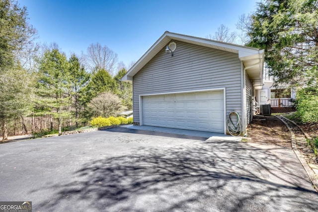 view of property exterior featuring central AC unit