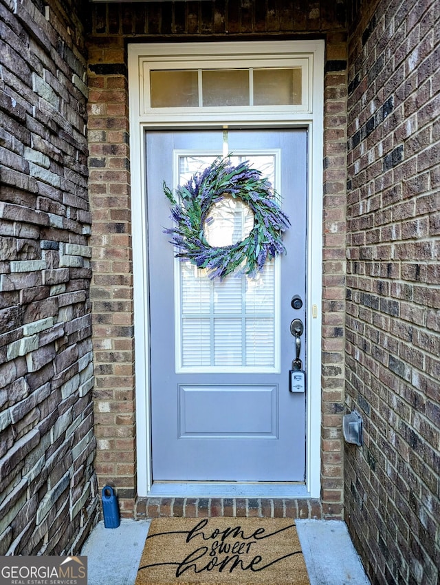 view of doorway to property