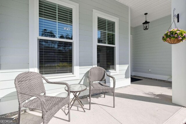 view of terrace with covered porch