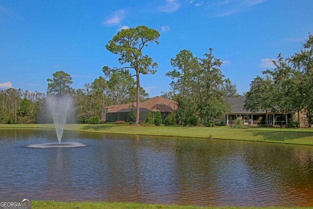 view of property view of water