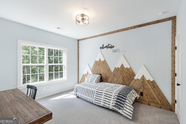 bedroom featuring carpet flooring