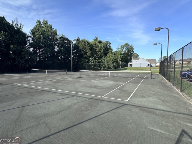 view of tennis court