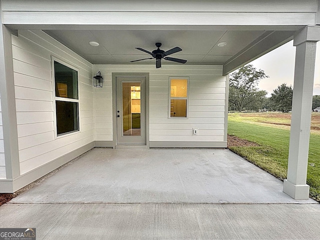 113 Chinaberry St Lot 4, Pine Mountain, GA 31822 - view of patio / terrace with ceiling fan