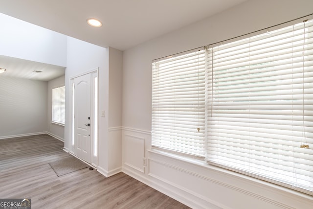 entryway featuring light hardwood / wood-style floors