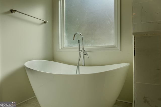 bathroom with a bathing tub