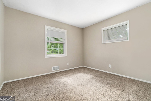 view of carpeted empty room