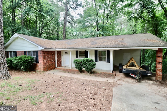 view of ranch-style home