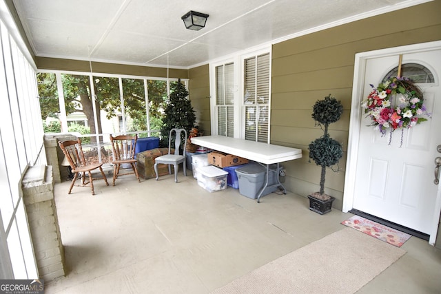 view of sunroom